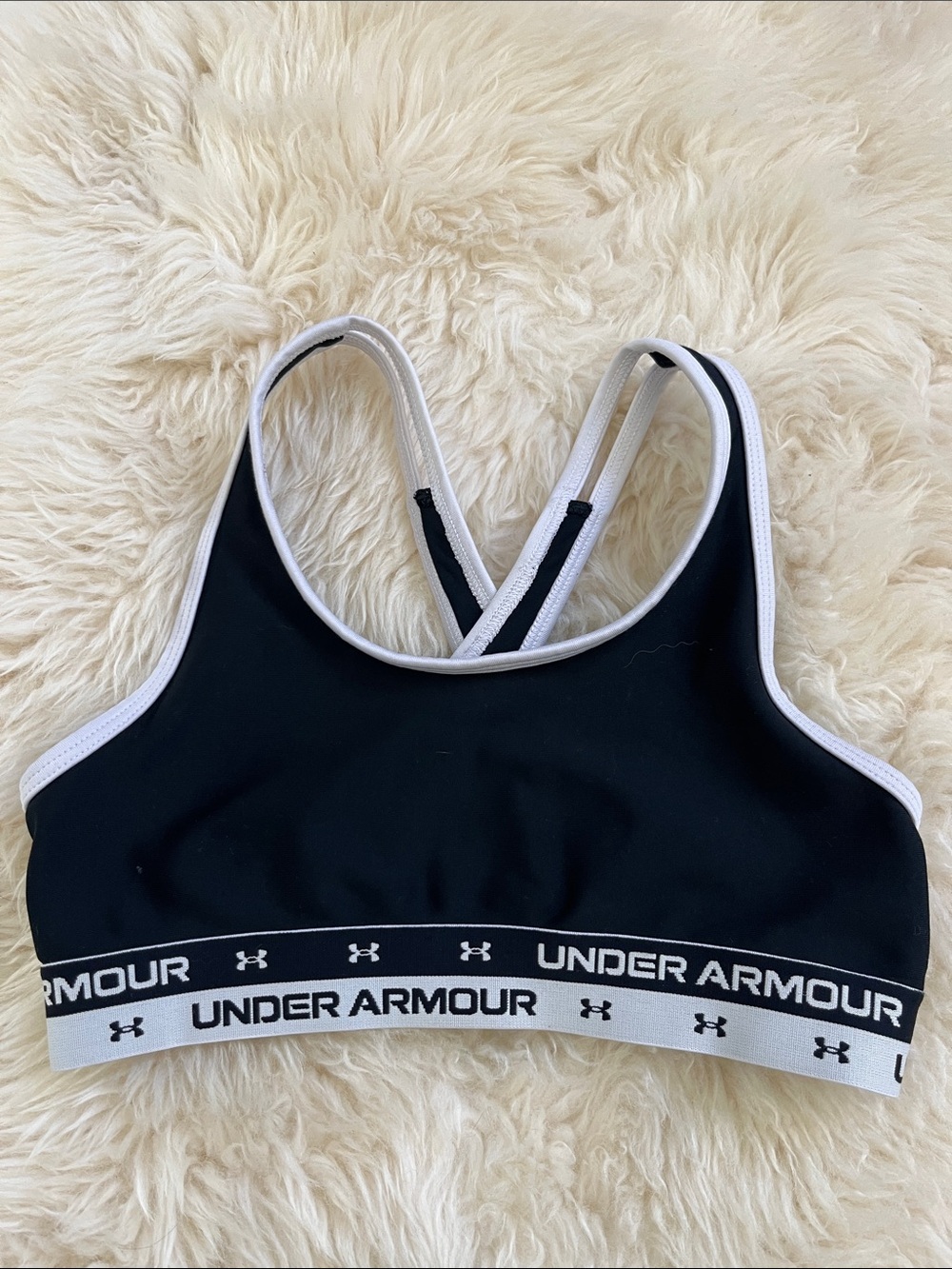 Under Armour Black & White Racerback Sports Bra